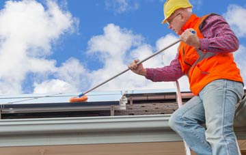 Dron soft wash roof cleaning